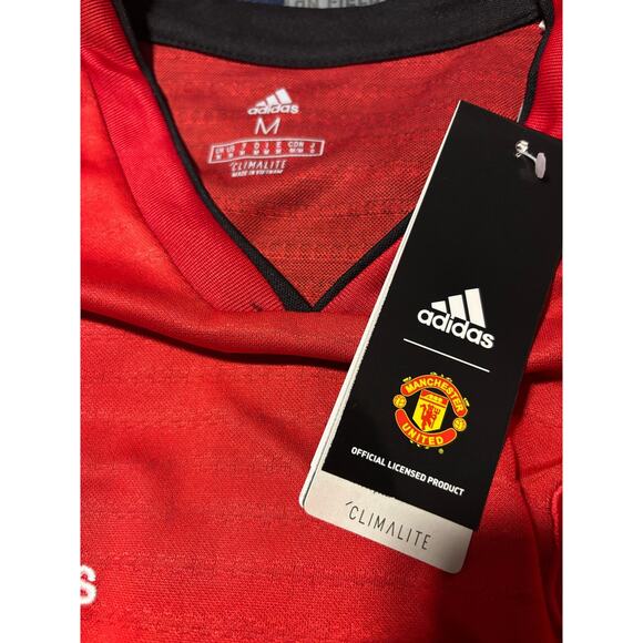 MANCHESTER UNITED 2018 2019 HOME FOOTBALL SHIRT JERSEY ADIDAS SIZE M #6 POGBA - Picture 3 of 3